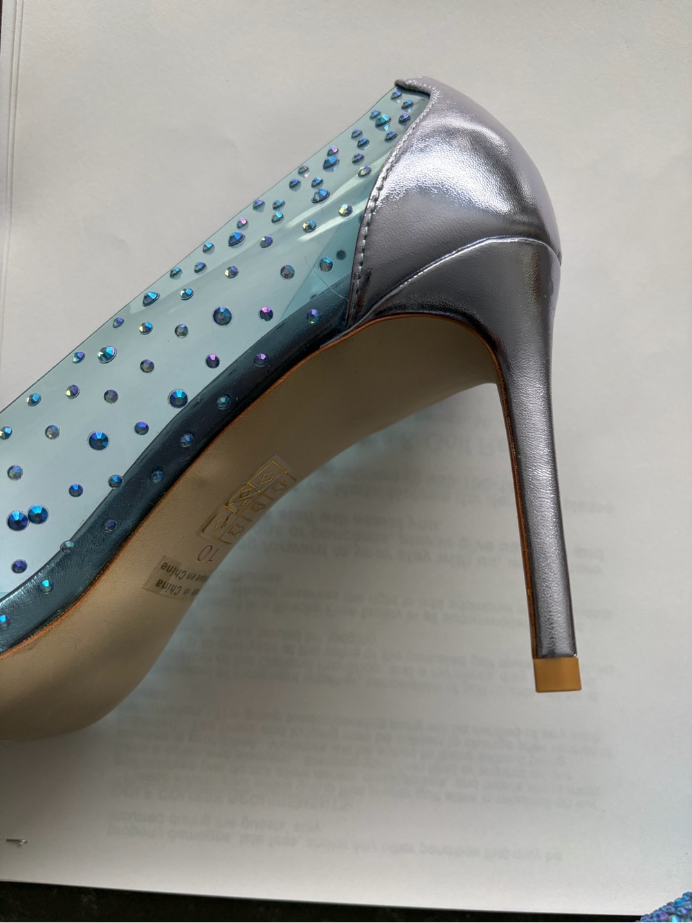 Jeffrey Campbell for Anthropologie Light Blue Crystal-Studded Pointed Pumps, 10 - Picture 3 of 9